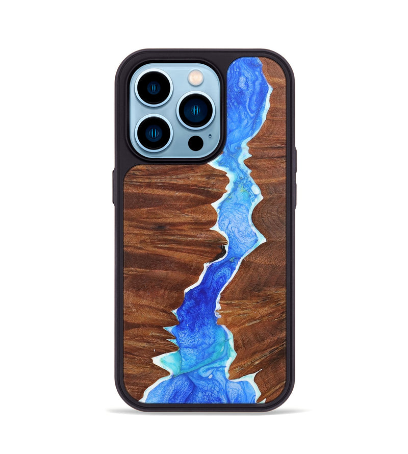 iPhone 14 Pro Wood+Resin Phone Case - Ada (Watercolor, 655896)