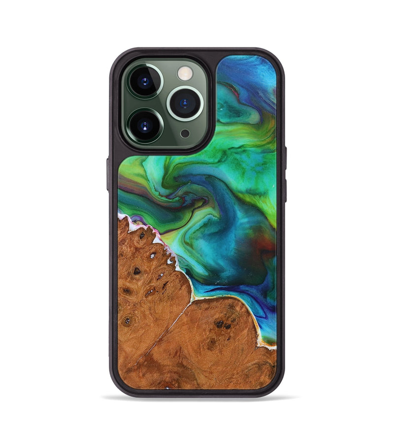 iPhone 13 Pro Wood+Resin Phone Case - Shelley (Watercolor, 655952)
