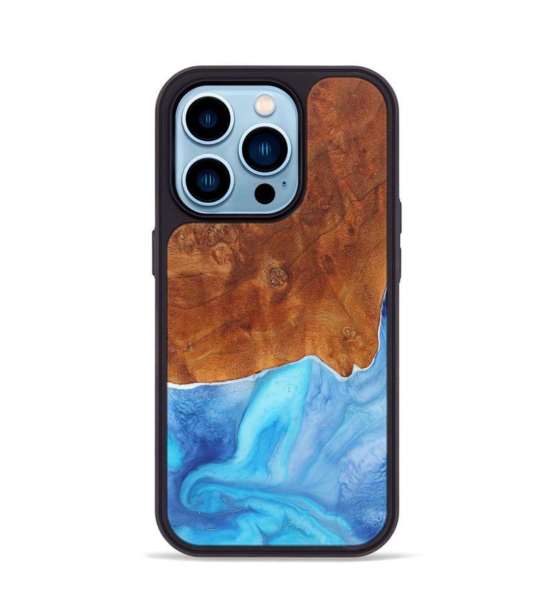 iPhone 14 Pro Wood+Resin Phone Case - Conor (Watercolor, 656044)