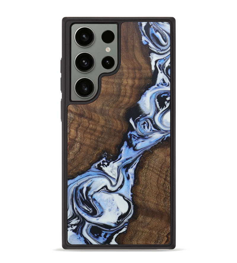 Galaxy S23 Ultra Wood+Resin Phone Case - Jesse (Black & White, 656271)