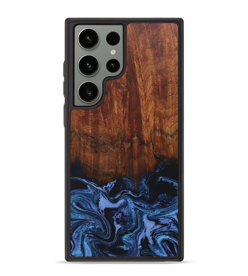 Galaxy S23 Ultra Wood+Resin Phone Case - Adele (Blue, 656455)