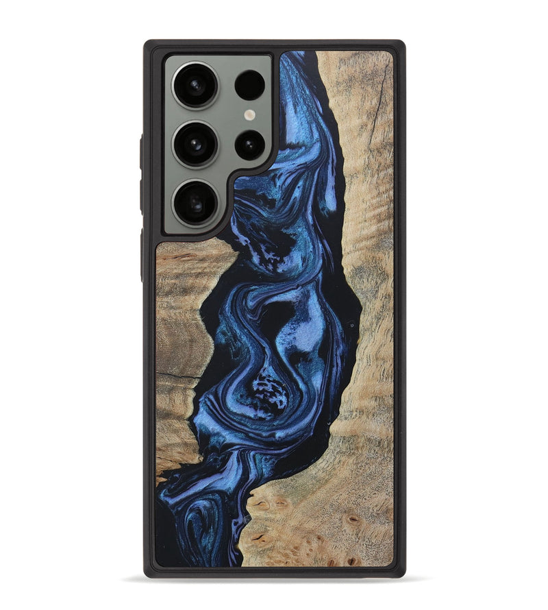 Galaxy S23 Ultra Wood+Resin Phone Case - Adrian (Blue, 656463)