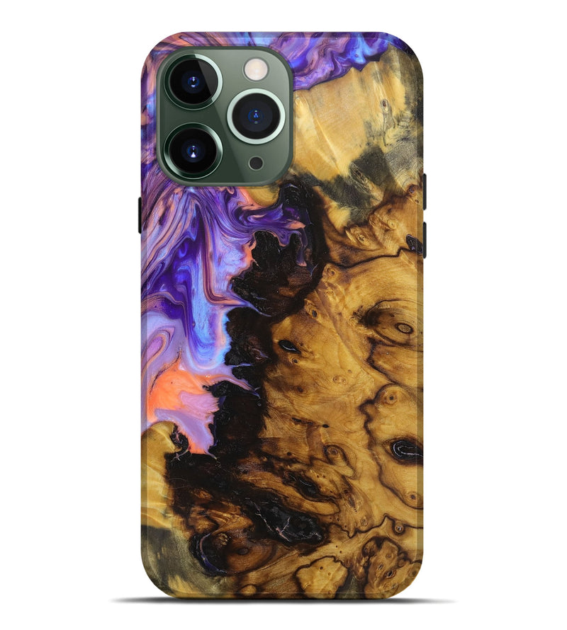 iPhone 13 Pro Max Wood+Resin Live Edge Phone Case - Alejandro (Purple, 656661)