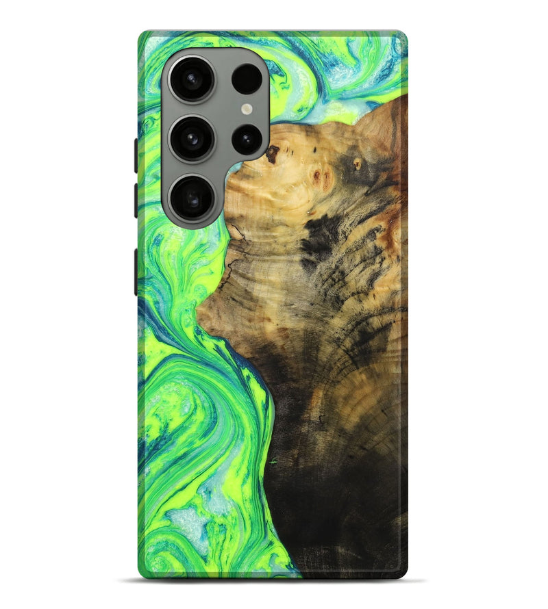 Galaxy S23 Ultra Wood+Resin Live Edge Phone Case - Brenden (Green, 656669)