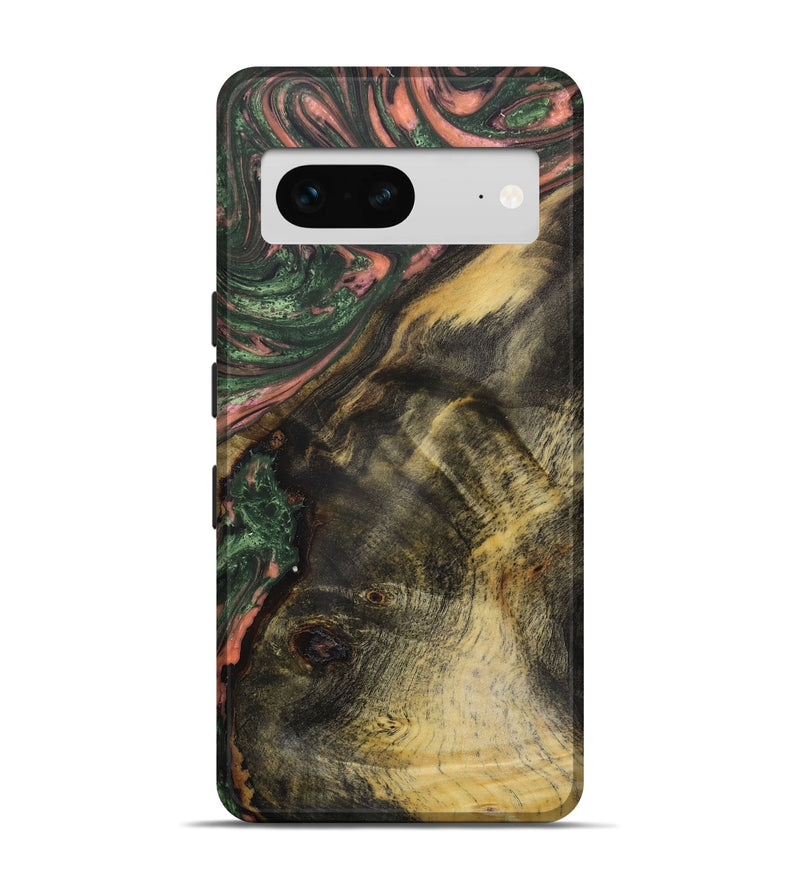 Pixel 7 Wood+Resin Live Edge Phone Case - Rosa (Green, 656680)
