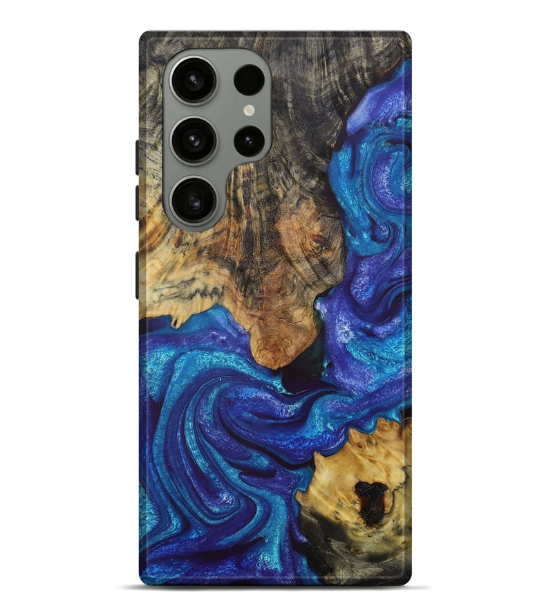 Galaxy S23 Ultra Wood+Resin Live Edge Phone Case - Kimberly (Blue, 656698)