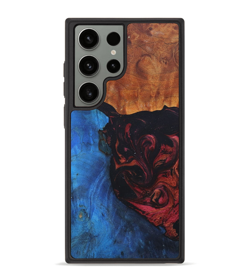 Galaxy S23 Ultra Wood+Resin Phone Case - Annabella (Red, 656708)