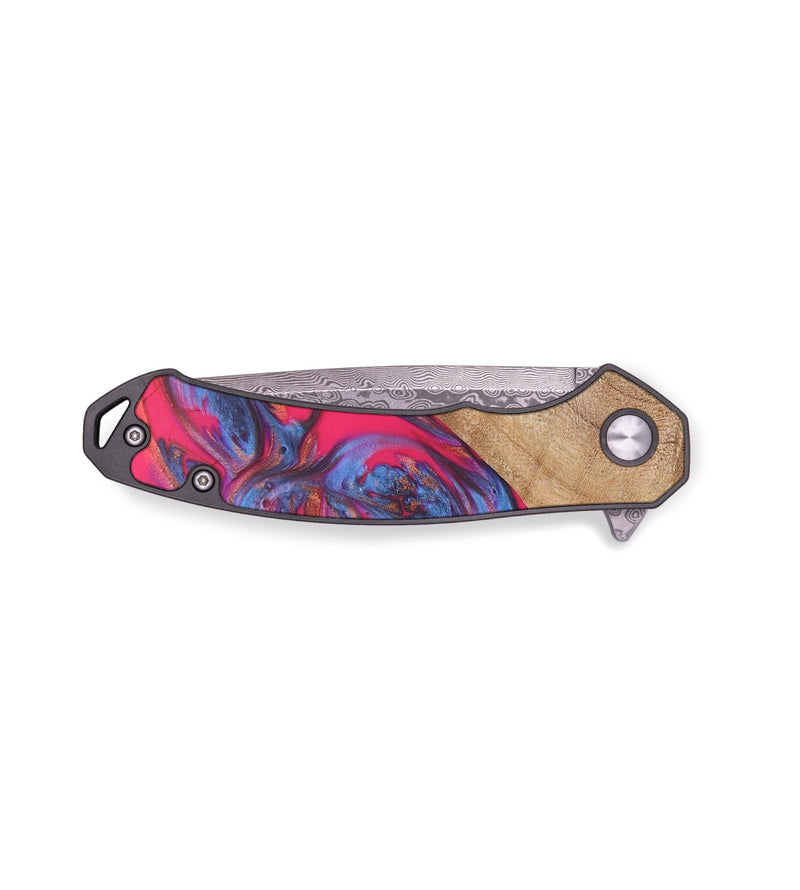 EDC Wood+Resin Pocket Knife - Nathan (Blue, 656804)