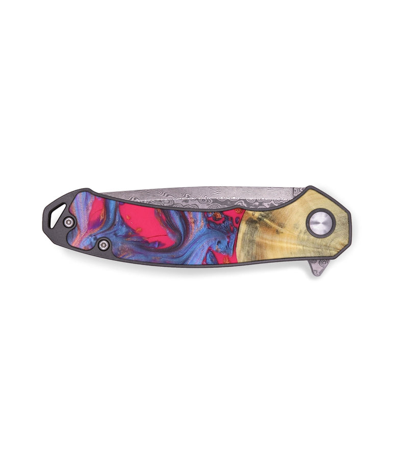 EDC Wood+Resin Pocket Knife - Alexander (Blue, 656805)