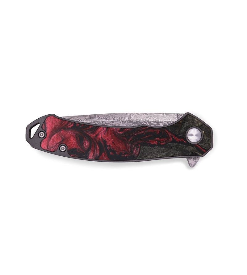 EDC Wood+Resin Pocket Knife - Tamara (Red, 656809)
