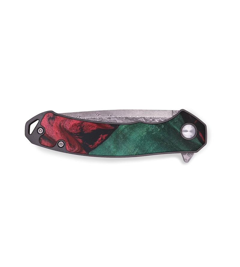 EDC Wood+Resin Pocket Knife - Jase (Red, 656810)