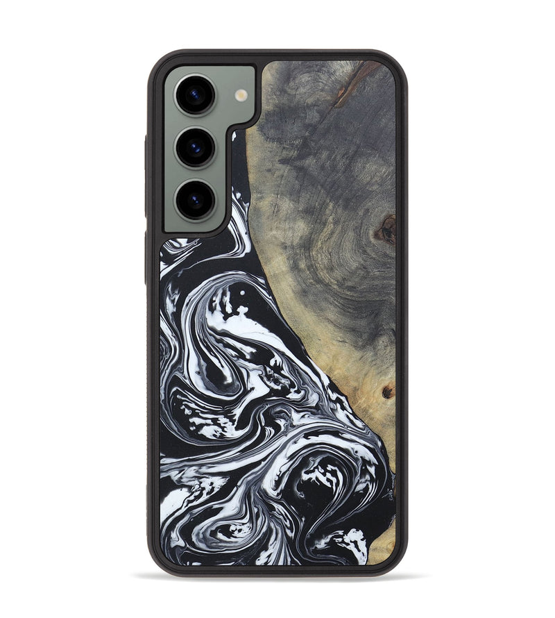 Galaxy S23 Plus Wood+Resin Phone Case - Kaydence (Black & White, 656865)