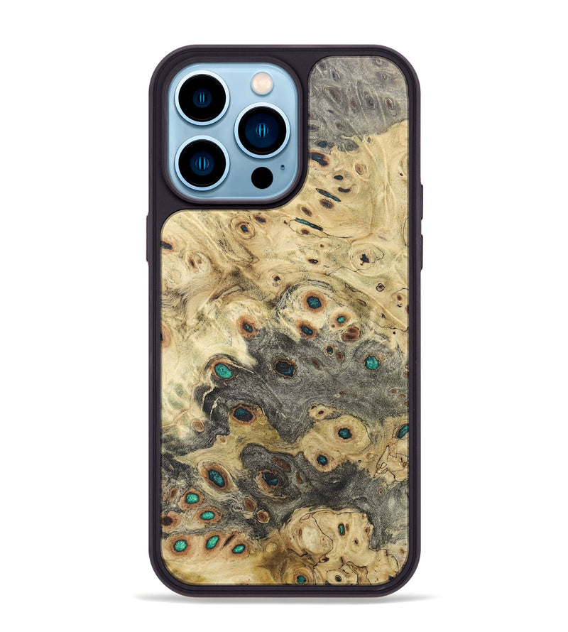 iPhone 14 Pro Max Wood+Resin Phone Case - Marlene (Wood Burl, 656954)