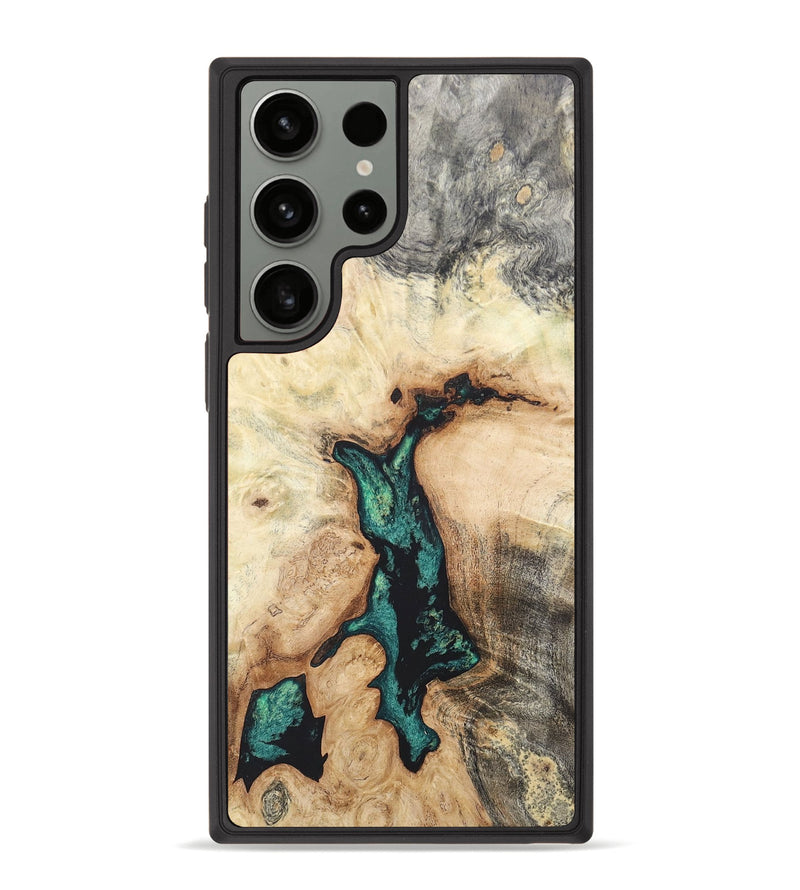 Galaxy S23 Ultra Wood+Resin Phone Case - Aleah (Wood Burl, 656967)