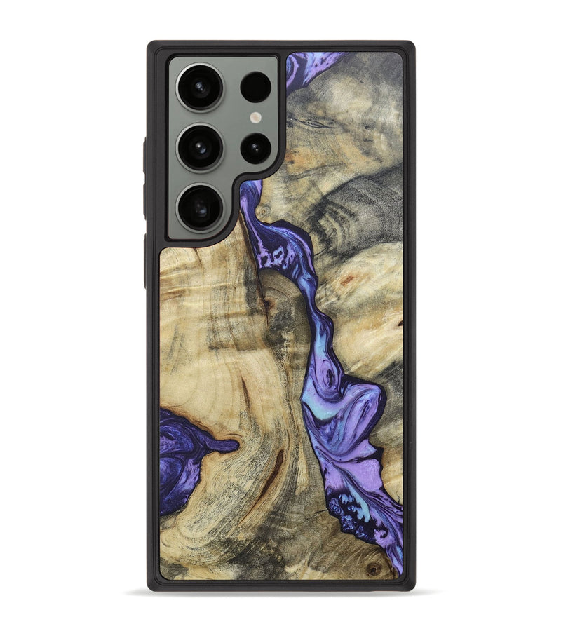 Galaxy S23 Ultra Wood+Resin Phone Case - Kathryn (Purple, 656983)