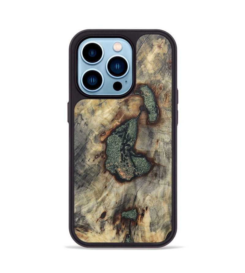 iPhone 14 Pro Wood+Resin Phone Case - Gabrielle (Wood Burl, 656984)