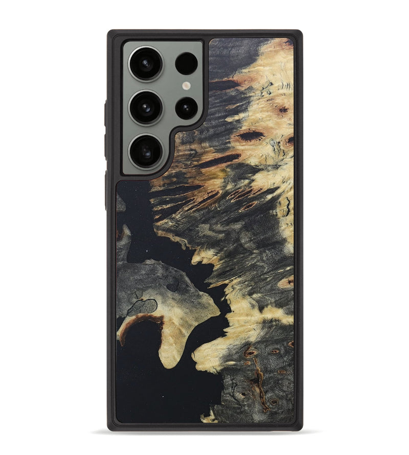 Galaxy S23 Ultra Wood+Resin Phone Case - Marisol (Pure Black, 657107)