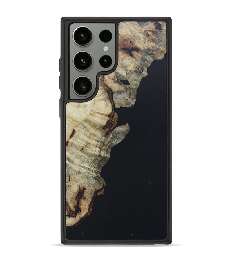 Galaxy S23 Ultra Wood+Resin Phone Case - Keri (Pure Black, 657133)