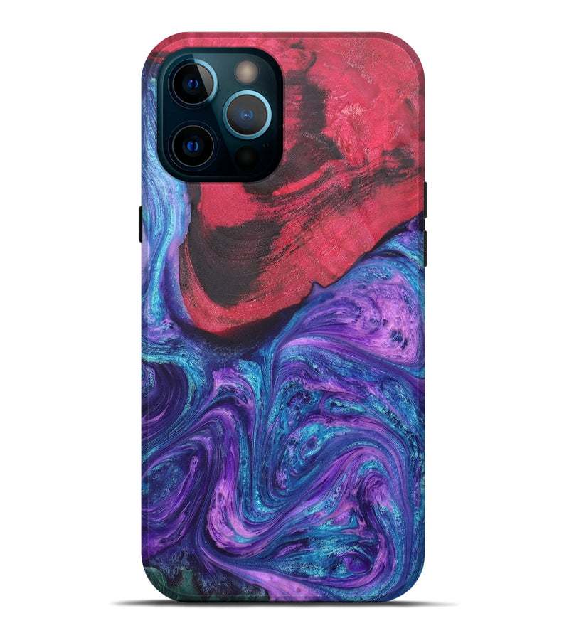 iPhone 12 Pro Max Wood+Resin Live Edge Phone Case - Clyde (Purple, 657157)