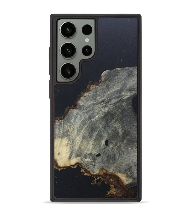 Galaxy S23 Ultra Wood+Resin Phone Case - Sheryl (Pure Black, 657178)