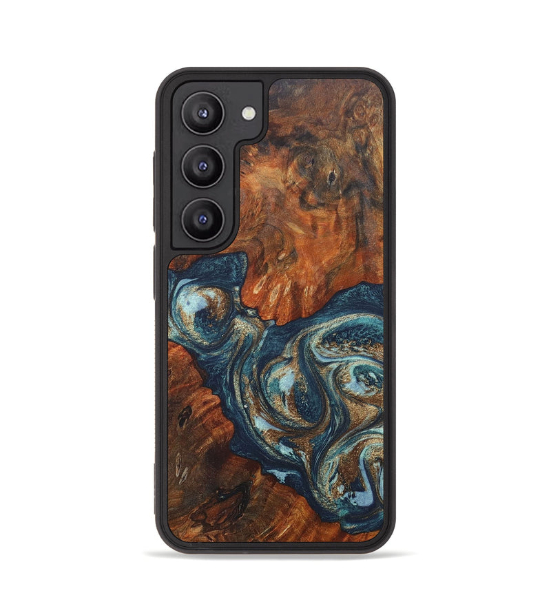 Galaxy S23 Wood+Resin Phone Case - Donald (Green, 657201)