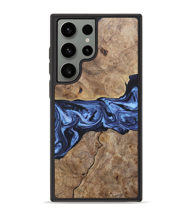 Galaxy S23 Ultra Wood+Resin Phone Case - Jeffery (Blue, 657225)