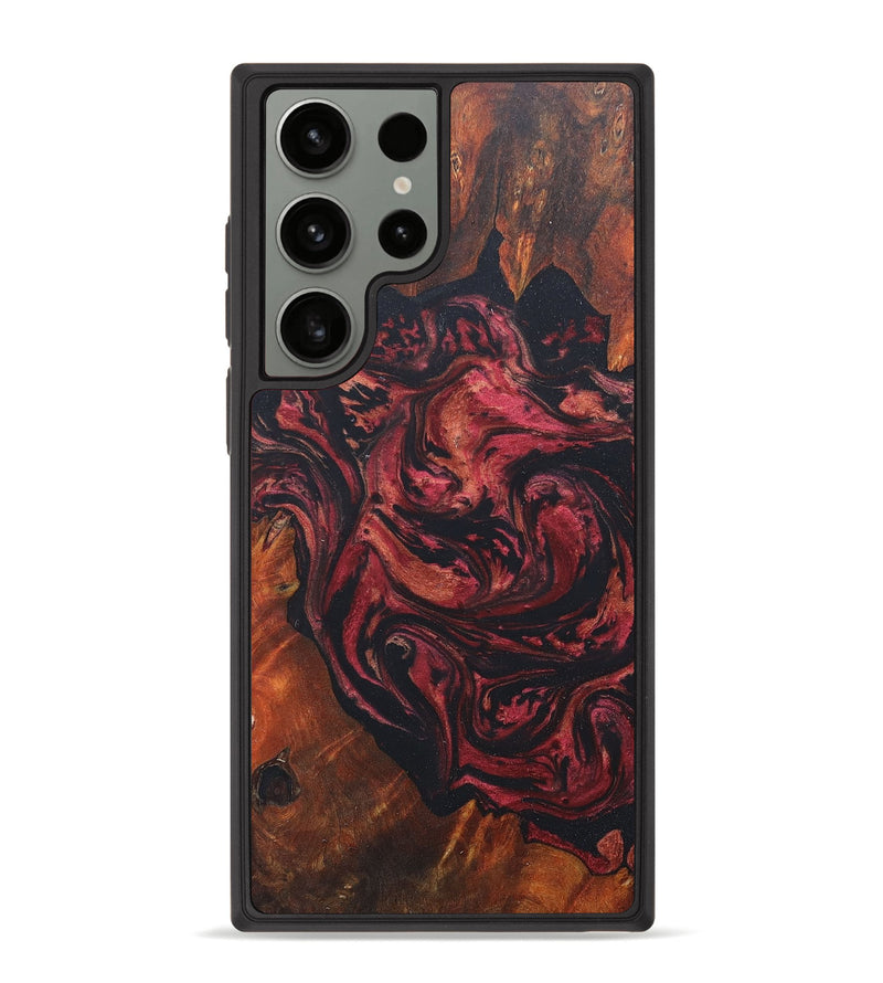 Galaxy S23 Ultra Wood+Resin Phone Case - Garrett (Red, 657242)