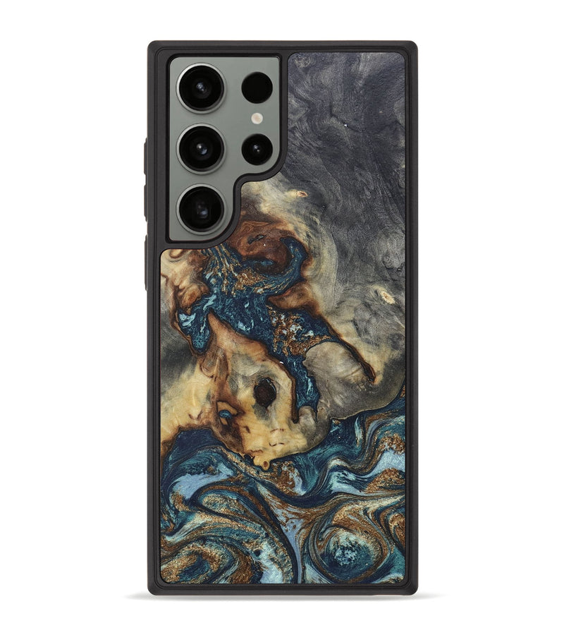 Galaxy S23 Ultra Wood+Resin Phone Case - Charlee (Green, 657289)