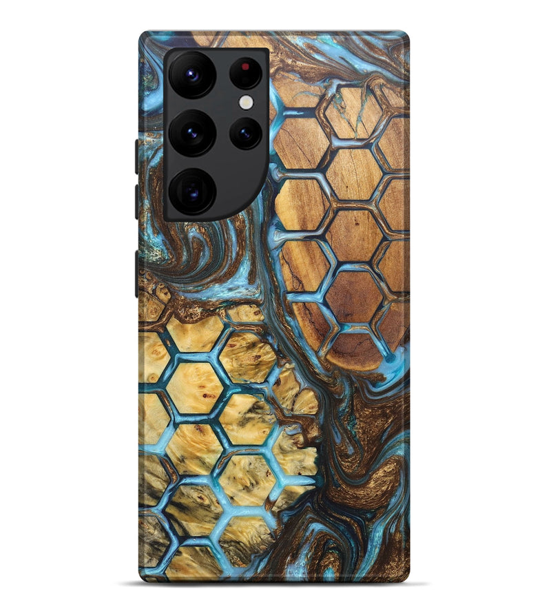 Galaxy S22 Ultra Wood+Resin Live Edge Phone Case - Vivienne (Pattern, 657293)