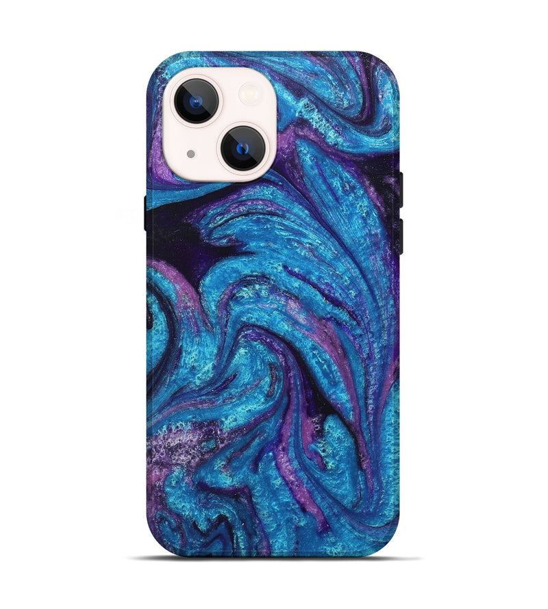 iPhone 14 ResinArt Live Edge Phone Case - Danny (Blue, 657307)