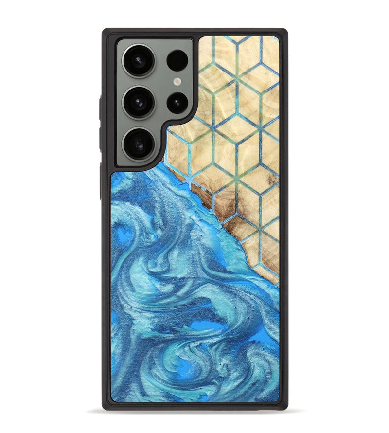 Galaxy S23 Ultra Wood+Resin Phone Case - Lela (Pattern, 657366)