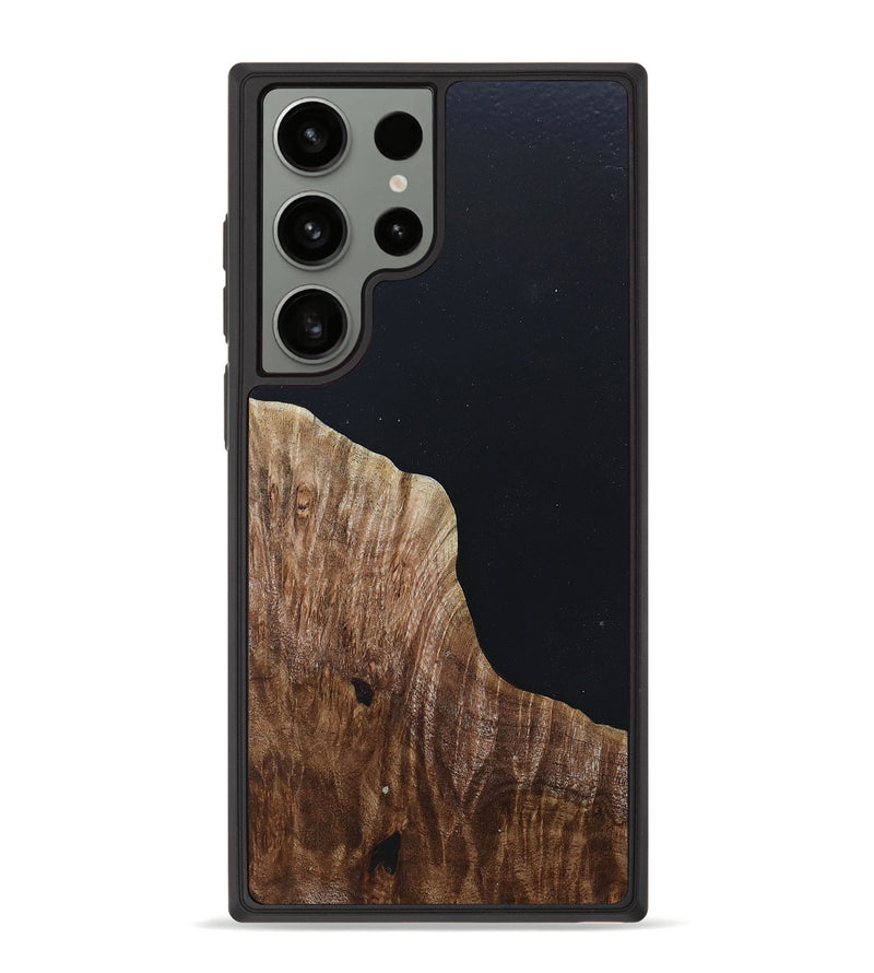 Galaxy S23 Ultra Wood+Resin Phone Case - Cole (Pure Black, 657376)