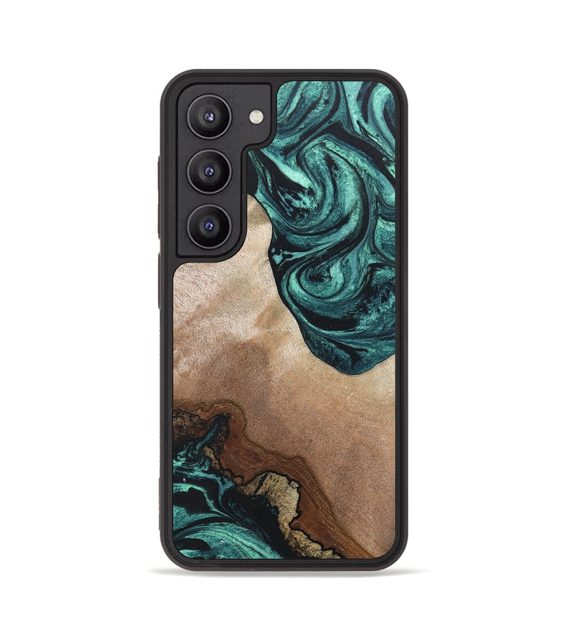 Galaxy S23 Wood+Resin Phone Case - Vera (Green, 657402)
