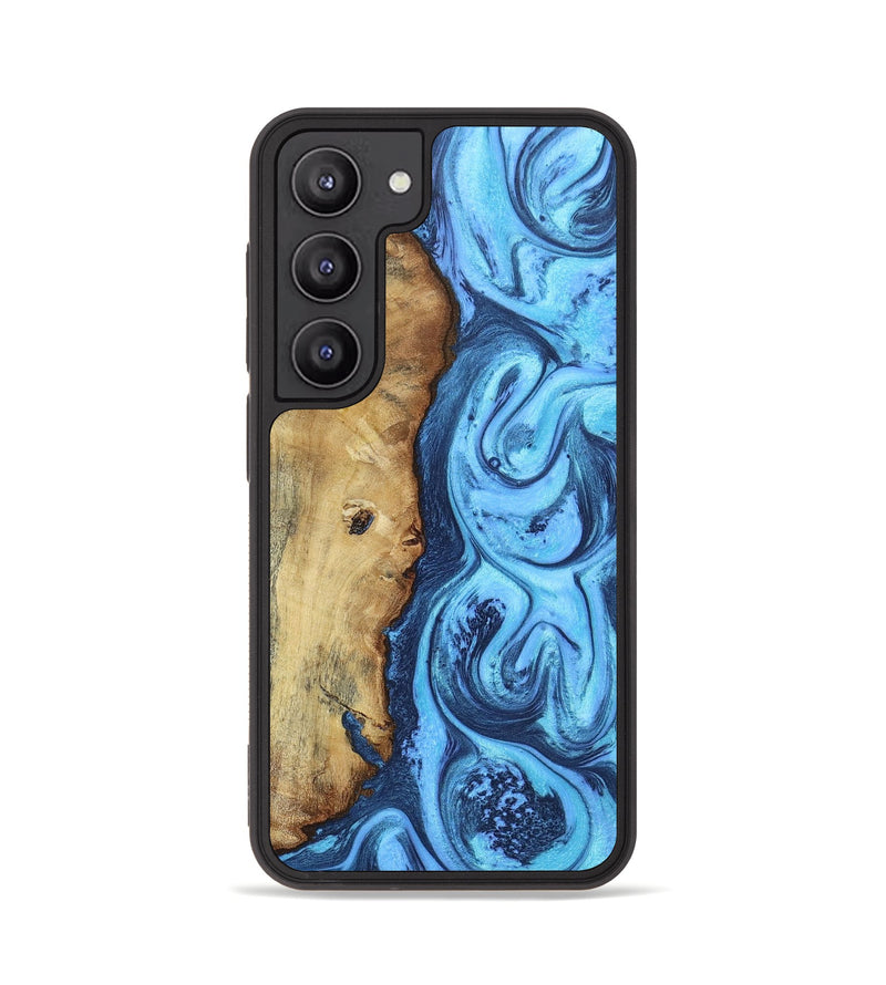 Galaxy S23 Wood+Resin Phone Case - Terry (Blue, 657490)
