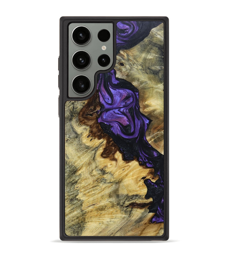 Galaxy S23 Ultra Wood+Resin Phone Case - Ervin (Purple, 657502)