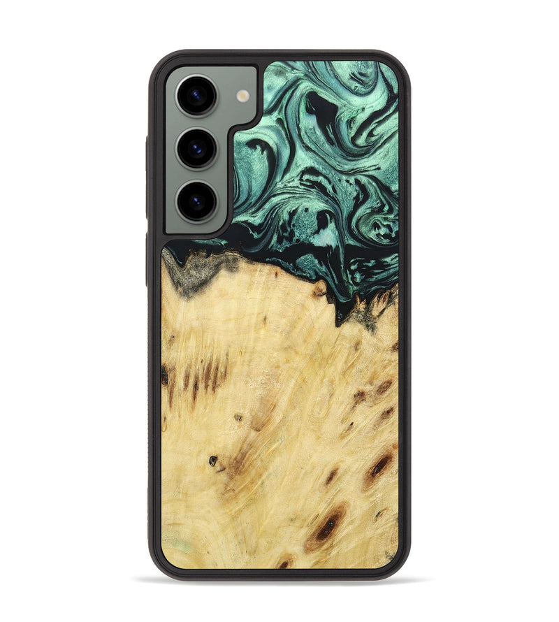 Galaxy S23 Plus Wood+Resin Phone Case - Kaitlyn (Green, 657555)