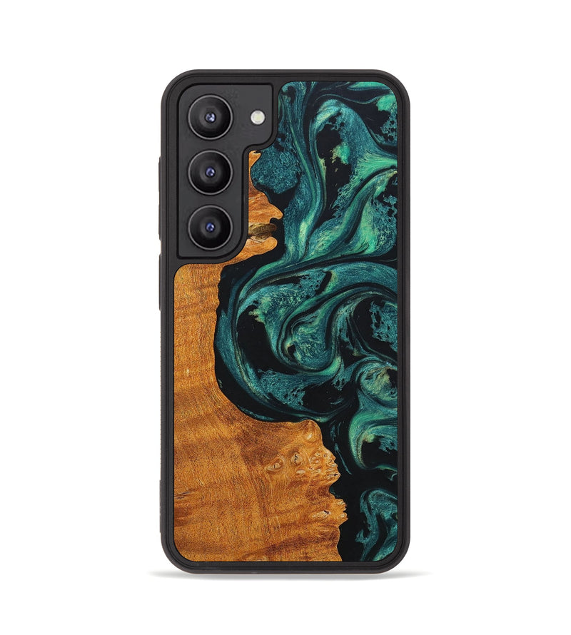 Galaxy S23 Wood+Resin Phone Case - Leland (Green, 657559)