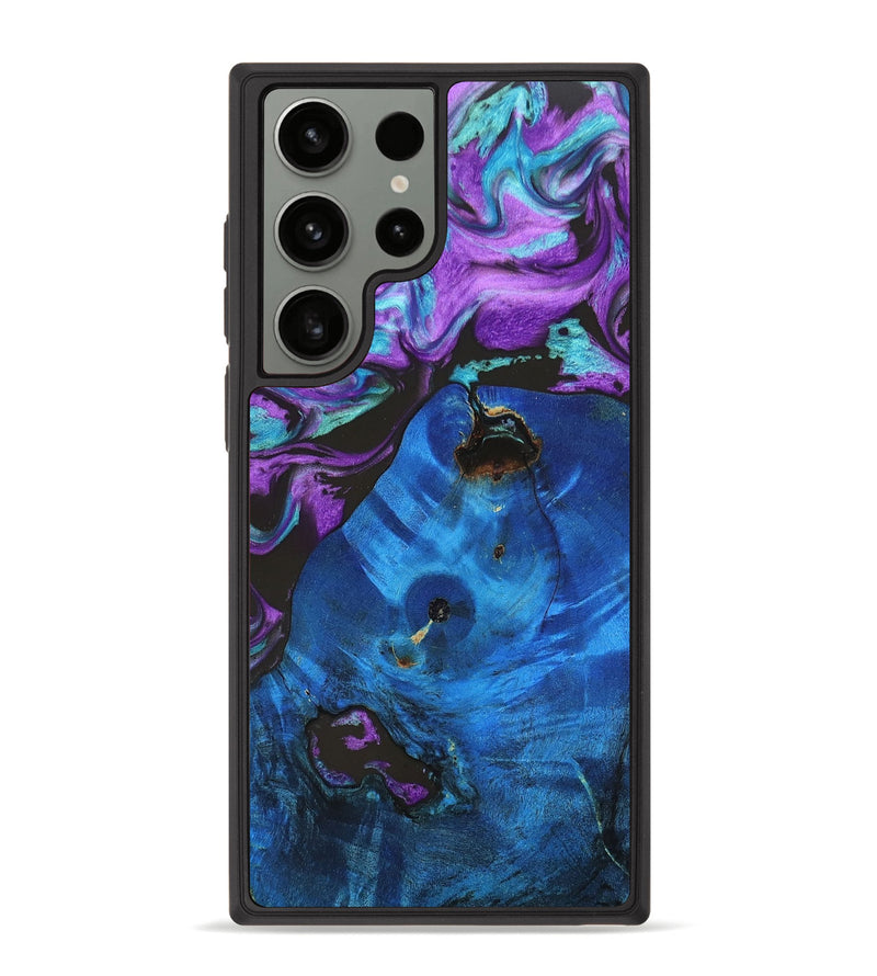 Galaxy S23 Ultra Wood+Resin Phone Case - Tatyana (Purple, 657577)