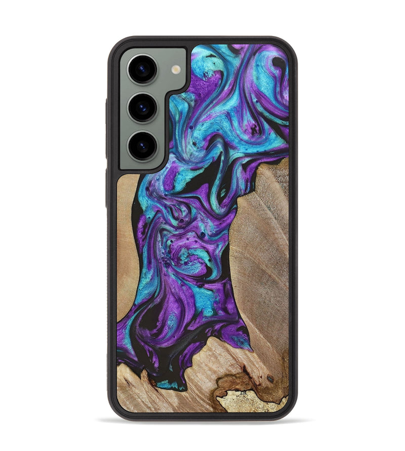 Galaxy S23 Plus Wood+Resin Phone Case - Emilio (Purple, 657580)