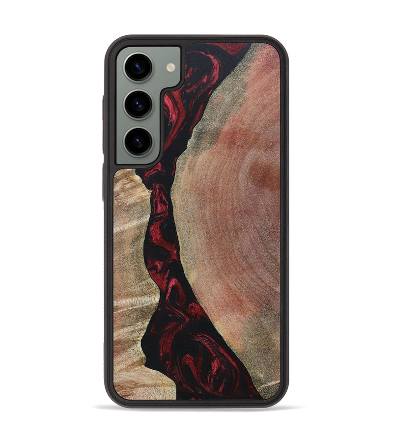 Galaxy S23 Plus Wood+Resin Phone Case - Kameron (Red, 657686)