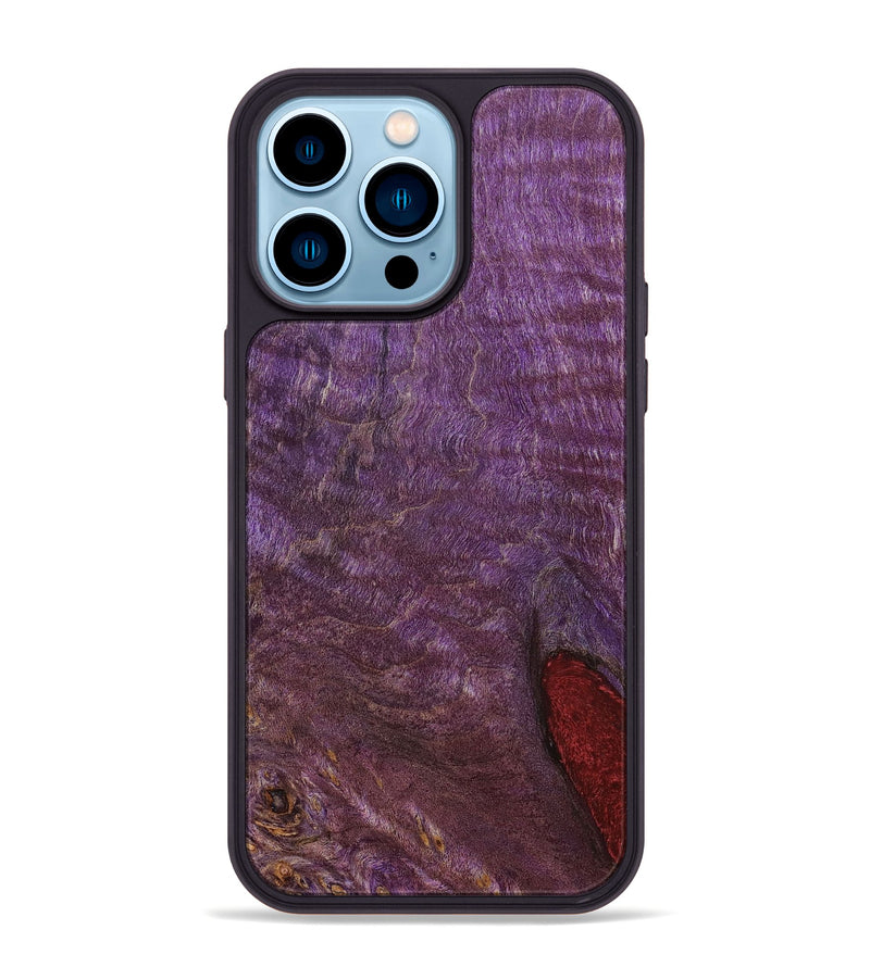 iPhone 14 Pro Max Wood+Resin Phone Case - Vanessa (Wood Burl, 657697)