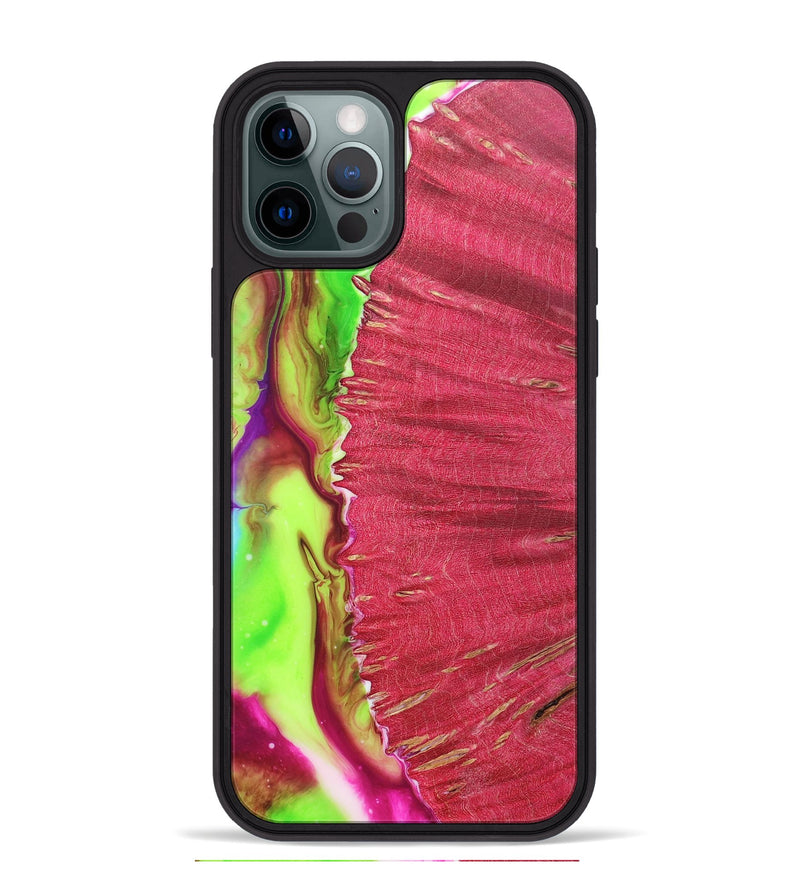 iPhone 12 Pro Max Wood+Resin Phone Case - Angela (Watercolor, 657760)