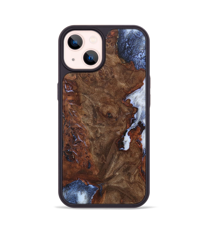 iPhone 14 Wood+Resin Phone Case - Raiden (Wood Burl, 657778)