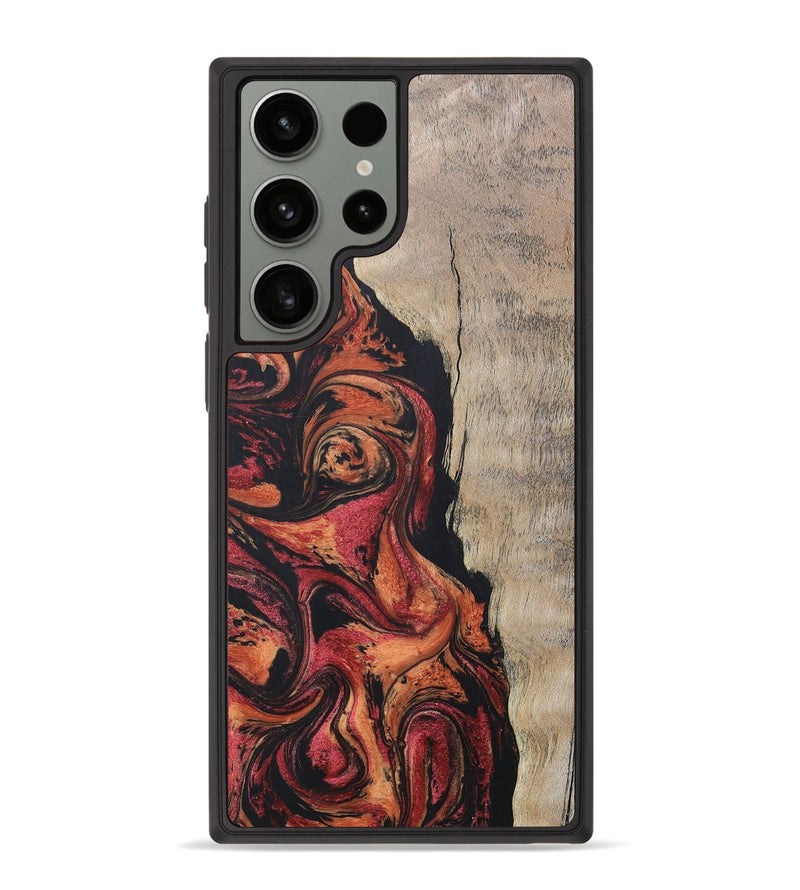 Galaxy S23 Ultra Wood+Resin Phone Case - Noel (Red, 657782)