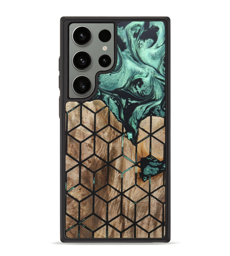 Galaxy S23 Ultra Wood+Resin Phone Case - Lacy (Pattern, 657797)