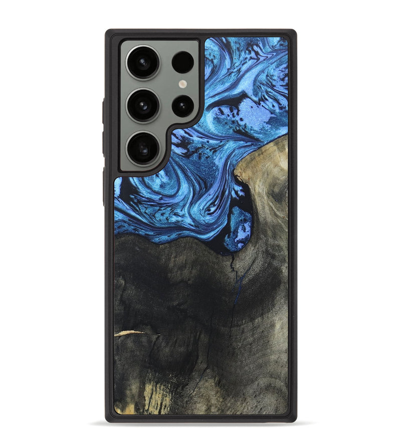 Galaxy S23 Ultra Wood+Resin Phone Case - Kelli (Blue, 657840)