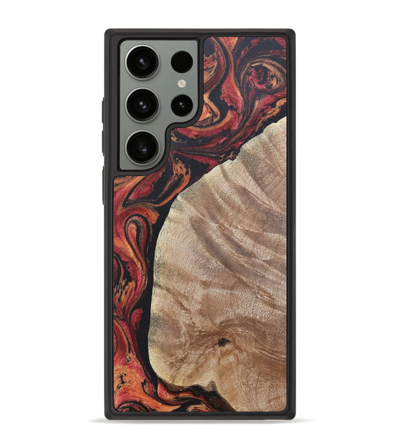 Galaxy S23 Ultra Wood+Resin Phone Case - Enzo (Red, 657853)
