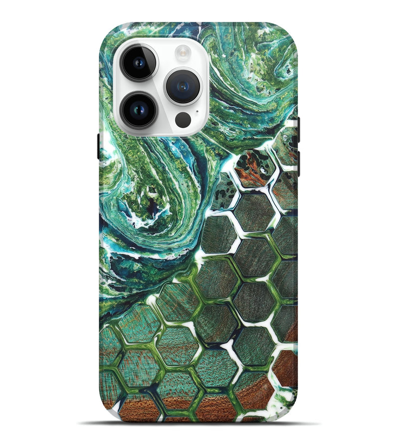 iPhone 15 Pro Max Wood+Resin Live Edge Phone Case - Randy (Pattern, 657862)