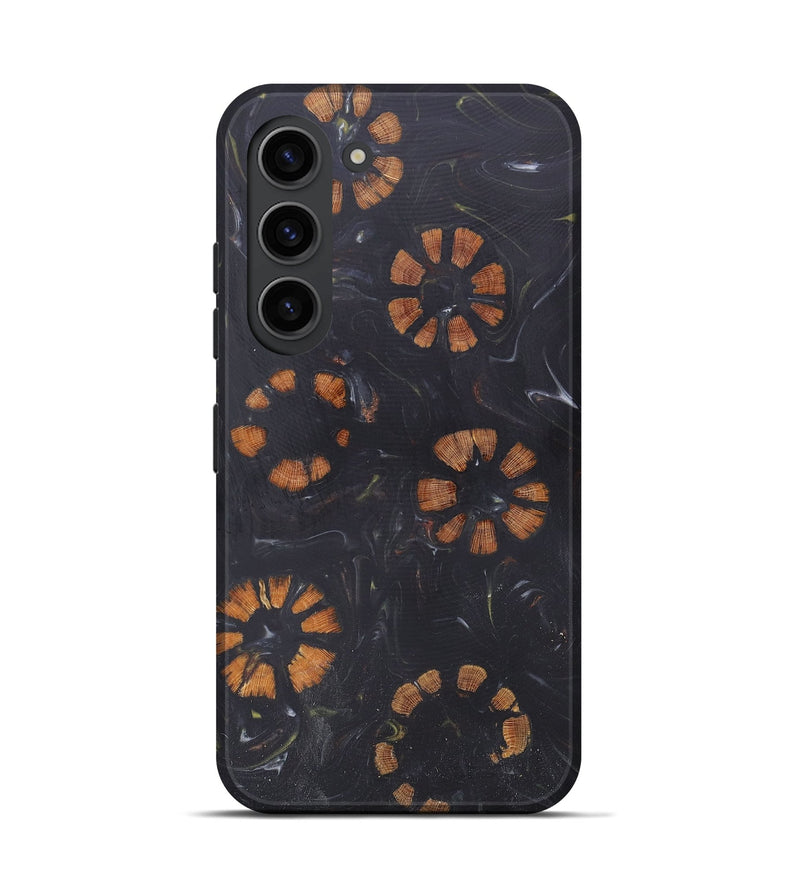 Galaxy S23 Wood+Resin Live Edge Phone Case - Mauricio (Black & White, 657893)