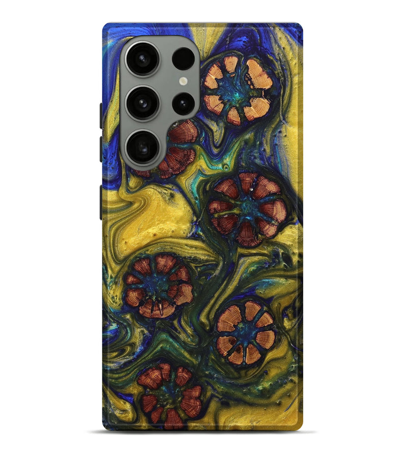 Galaxy S23 Ultra Wood+Resin Live Edge Phone Case - Asher (Blue, 657932)